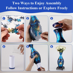 3D Puzzle Vase – Build-It-Yourself Acrylic Flower Vase 🧩🏺