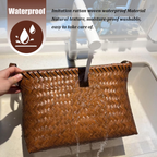 Handwoven Wicker Storage Baskets – Set of 4&8, Vegan Leather Handles 🧺