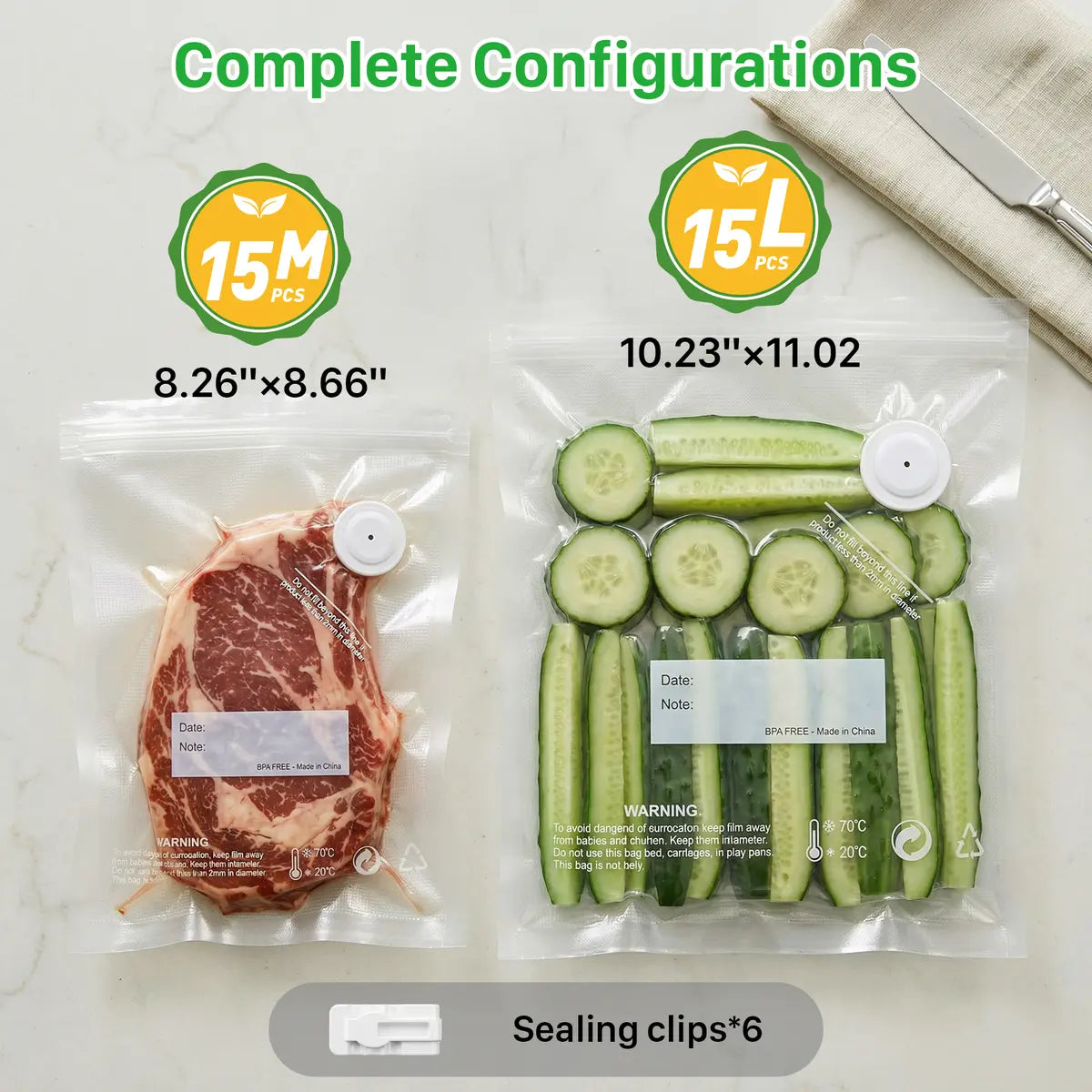 Handheld Vacuum Sealer with Visible Water Tank – 5X Food Freshness, Includes 30 Reusable Bags