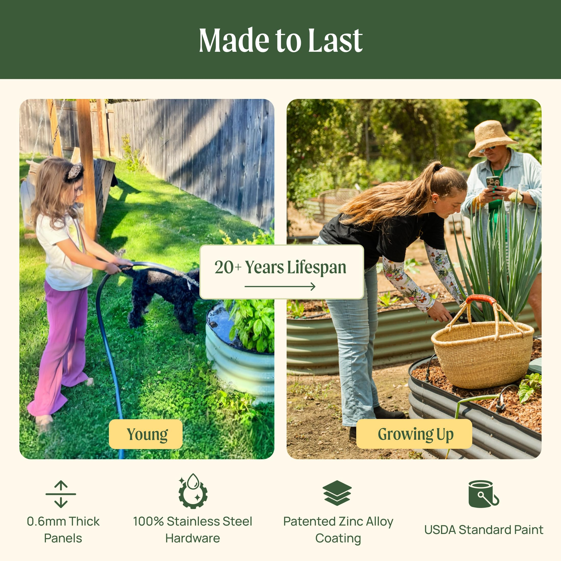 🍅Limited-time Summer Special Offer🍆2-Pack 12" Tall 4x2 ft Metal Raised Garden Beds – Oval Planter Box for Vegetables & Flowers
