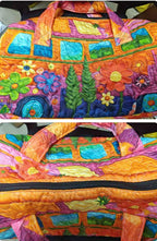 Unisex Boho Quilted Weekender Travel Bag, Lightweight & Comfortable, Hippie Design