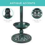Solar Bird Bath with Planter – Glows at Night, Blooms by Day 🌙🌸