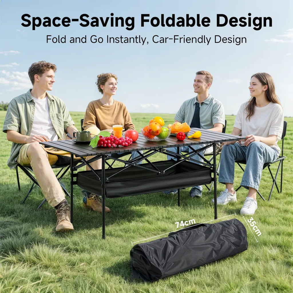 ⛰️Limited-time 50% discount⏰Foldable Height-Adjustable Camping Table with Storage Bag