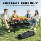 ⛰️Limited-time 50% discount⏰Foldable Height-Adjustable Camping Table with Storage Bag