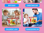 👧🌺Children's Day gift🔥2-in-1 Rolling Ball & Car Ramp Toy – Montessori Learning Game with Hammer & Lights