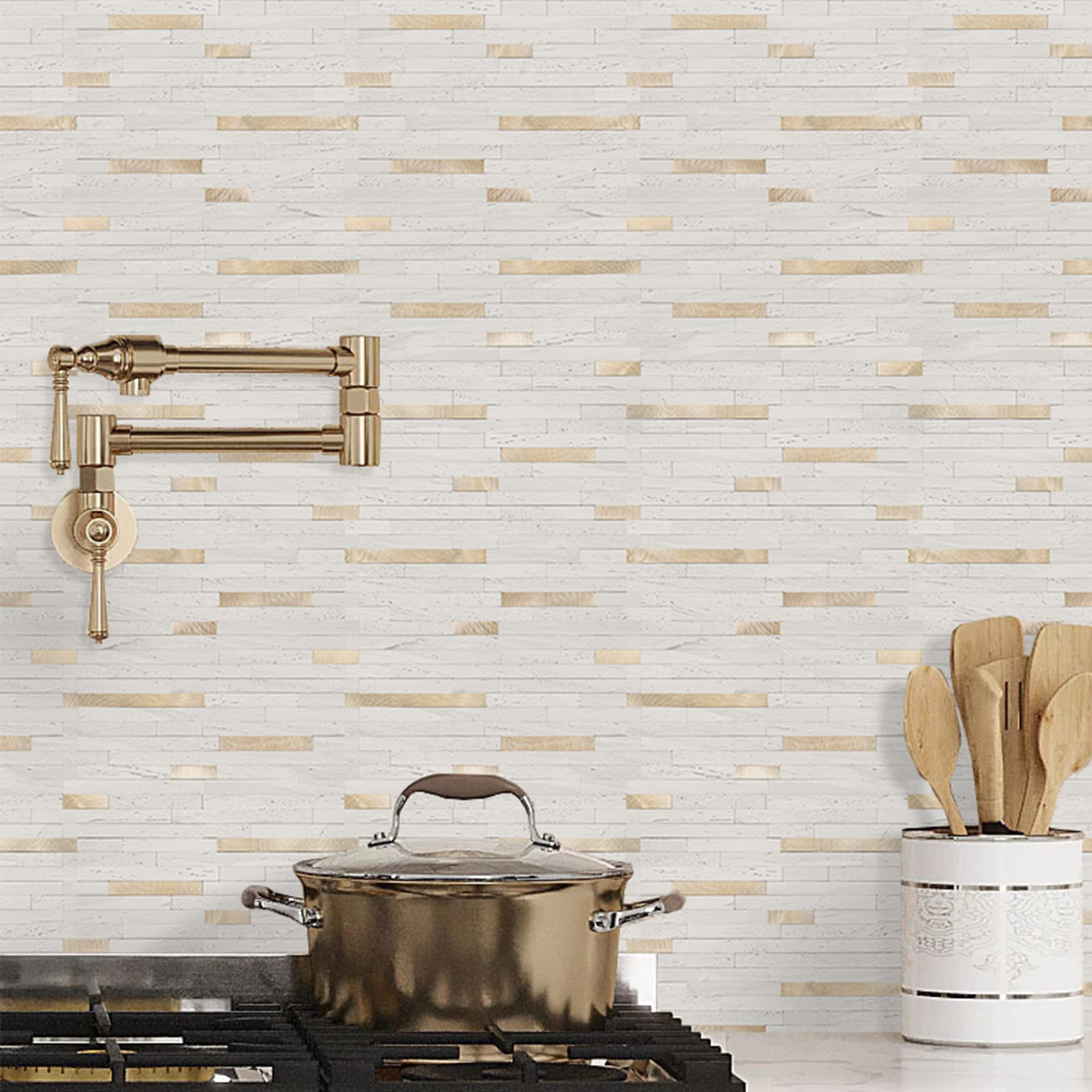 Peel &Stick Backsplash Tiles – Waterproof, 20‑Piece Kit 🧱✨