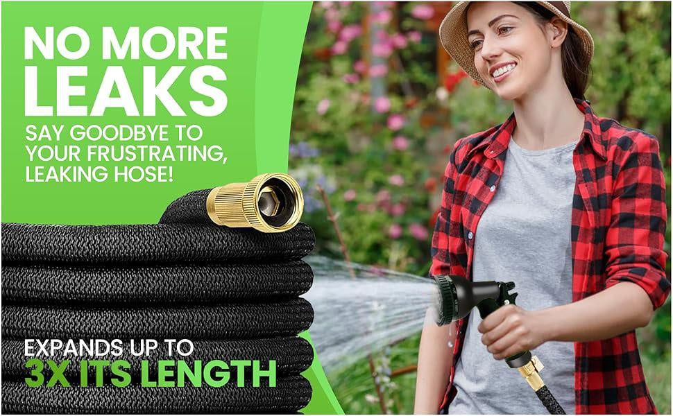 Expandable Garden Hose 75/100/150FT – 4-Layer Latex Core & Brass Fittings 🌱🚿