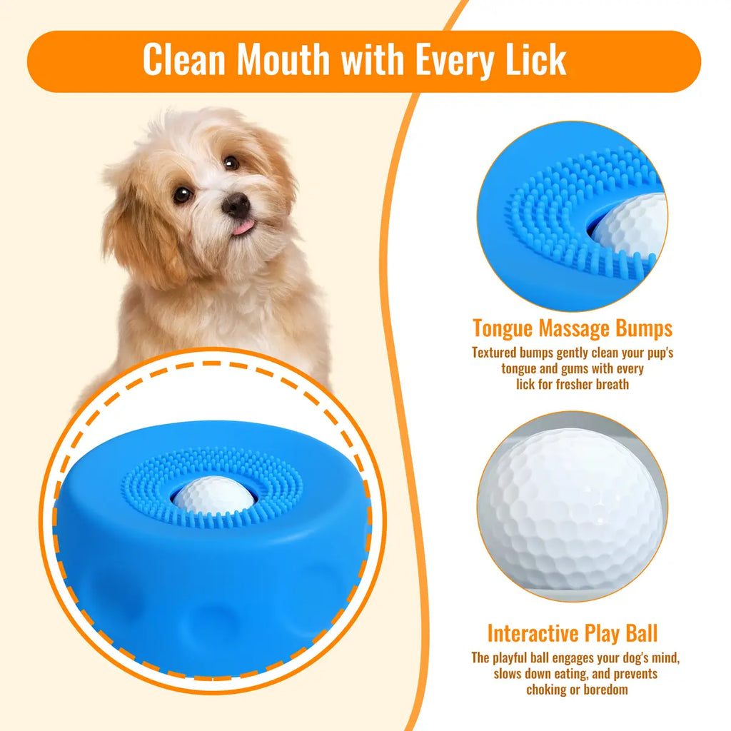 🐕Essential for pet ownership🐕3-in-1 Suction Slow Feeder Dog Bowl, No-Spill Licking Mat with Built-in Treat Ball & Cleaning Brush