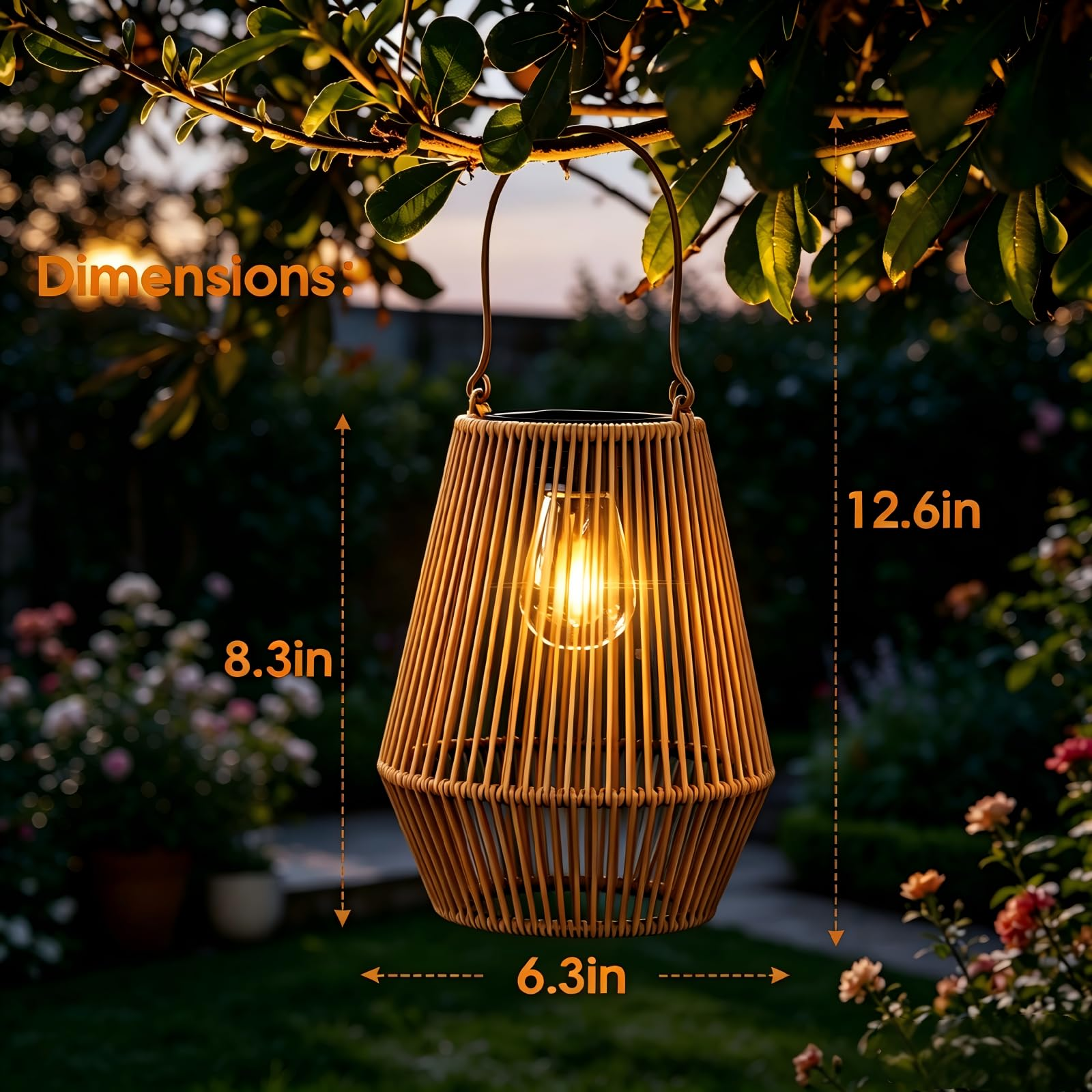 Handwoven Rattan Solar Lanterns – 2700K Warm Glow, IP65 Waterproof 🏮🌿