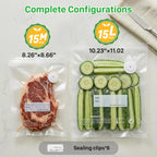 Handheld Vacuum Sealer with Visible Water Tank – 5X Food Freshness, Includes 30 Reusable Bags