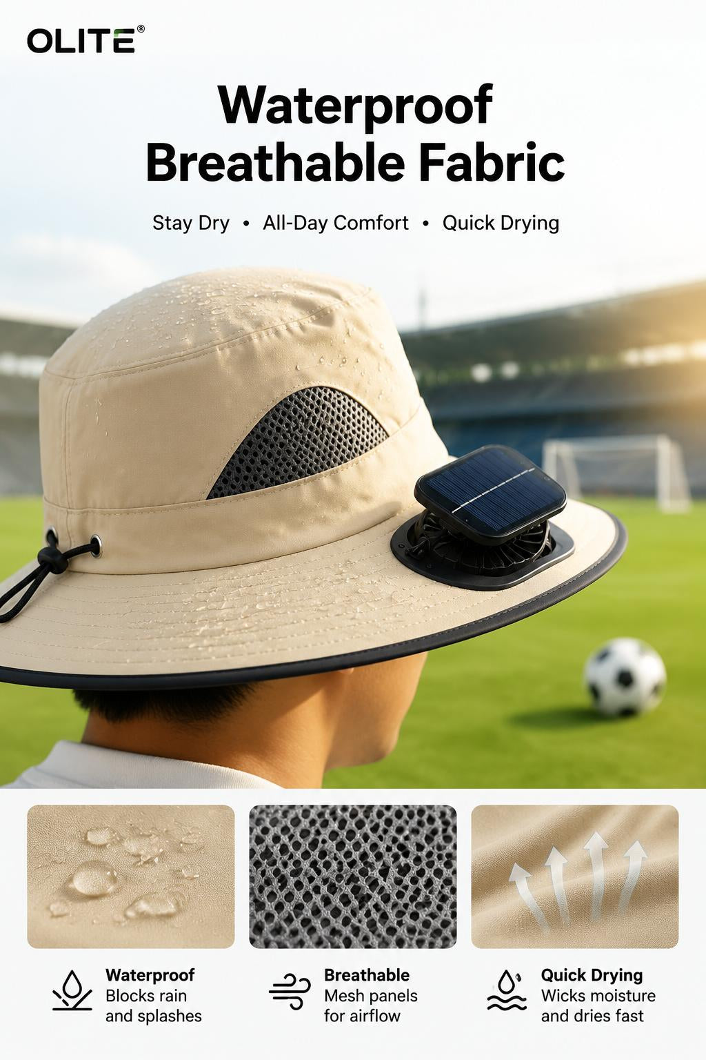 Solar Cooling Hat with Dual Fans – Wide Brim & USB Rechargeable 🌞🧢