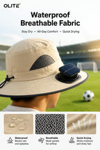 Solar Cooling Hat with Dual Fans – Wide Brim & USB Rechargeable 🌞🧢