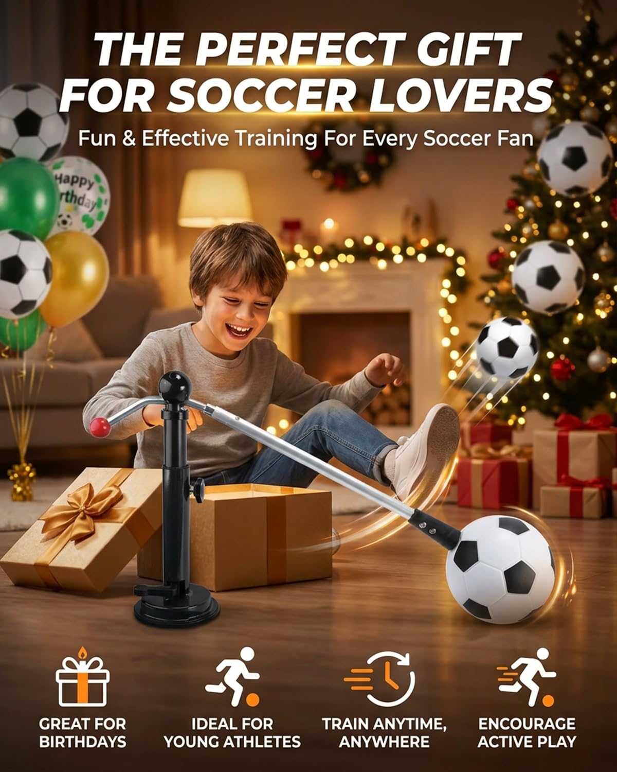 Solo Soccer Trainer with Suction Cup – Practice Anytime, Anywhere ⚽🔥
