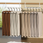 6 Layer Pants Hanger Space Saving Closet Organizer with 50mm Wide Spacing