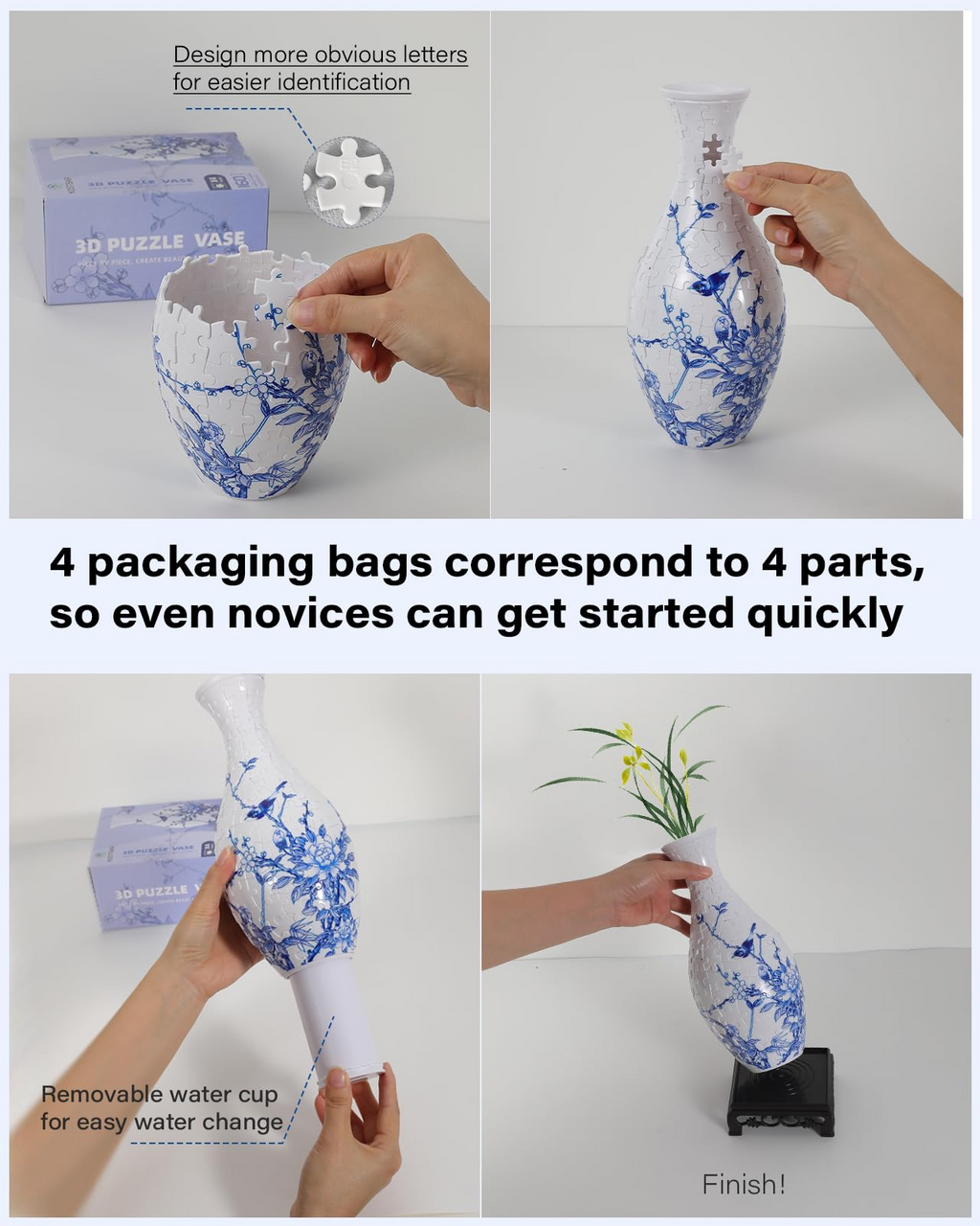 3D Puzzle Vase – Build-It-Yourself Acrylic Flower Vase 🧩🏺