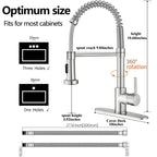 Brushed Nickel Pull-Down Kitchen Faucet – Single Handle, Compact Design