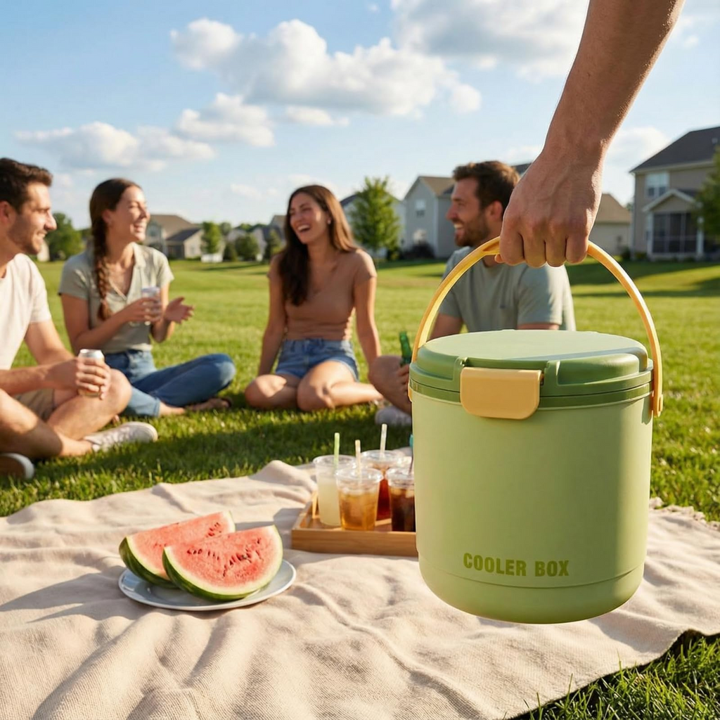 2-in-1 Ice Maker & Storage Bucket – Makes 40 Cubes, Insulated & Portable 🧊🪣