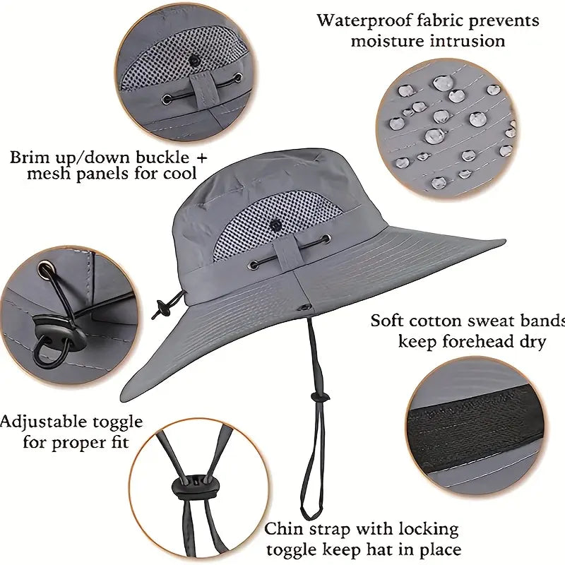 Solar Cooling Hat with Dual Fans – Wide Brim & USB Rechargeable 🌞🧢