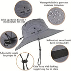 Solar Cooling Hat with Dual Fans – Wide Brim & USB Rechargeable 🌞🧢
