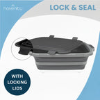 Collapsible BBQ Prep Tub with Cutting Board Lid – Foldable &Portable 🍖🧊