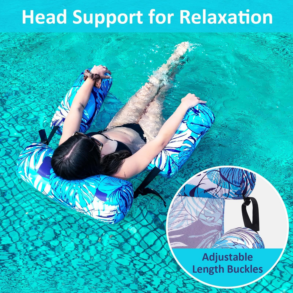 2-Pack Adult Pool Float Chairs – Inflatable Loungers with Mesh Seat 🏖️