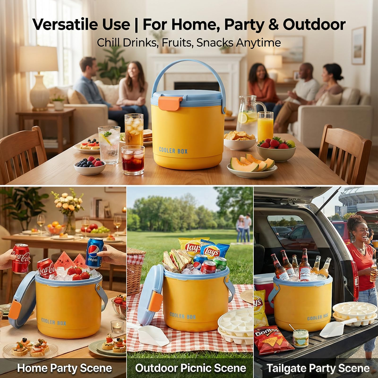 2-in-1 Ice Maker & Storage Bucket – Makes 40 Cubes, Insulated & Portable 🧊🪣