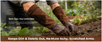 Leather Gardening Gloves – Long Cuff, Adjustable Strap, Sun & Dirt Protection