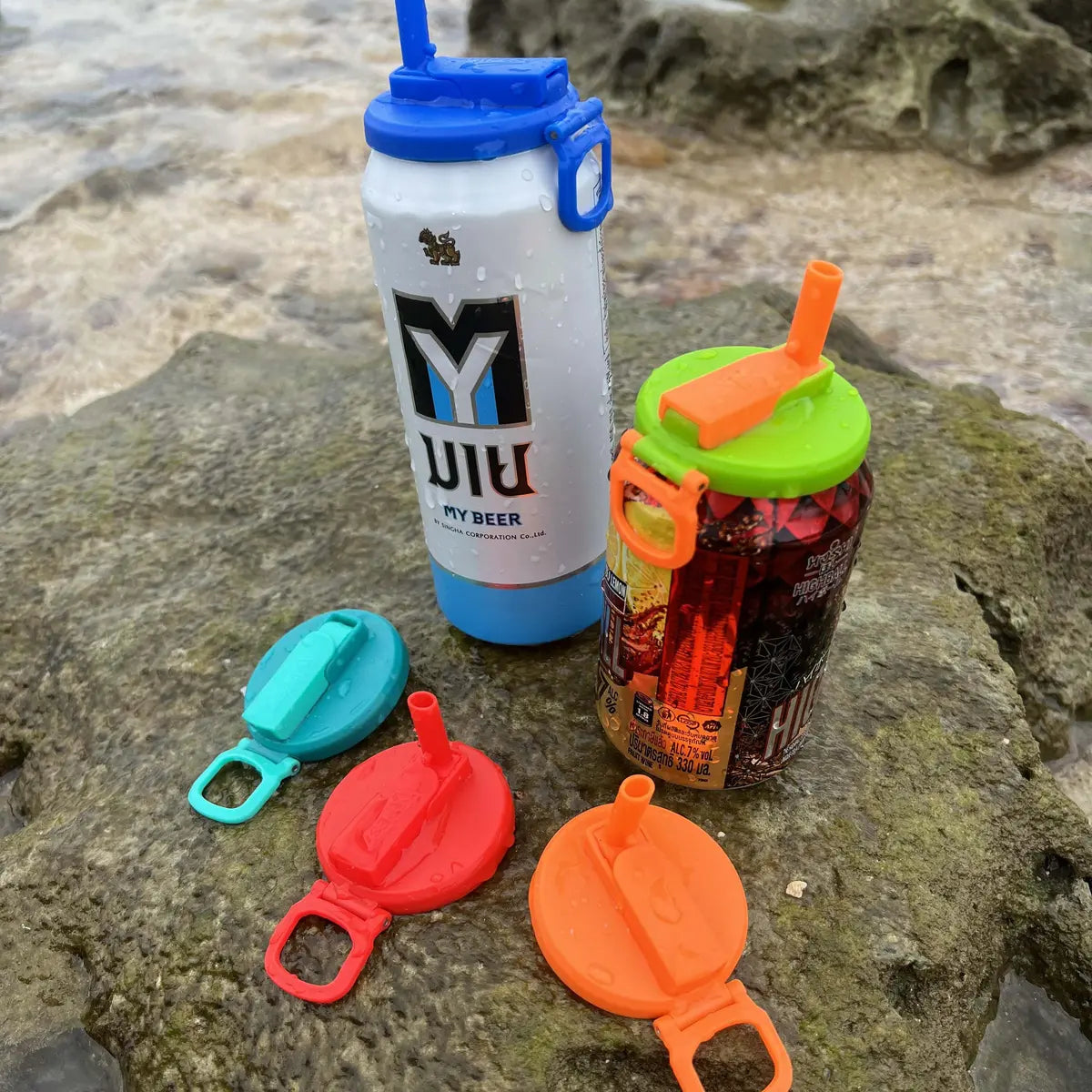 Silicone Soda Can Covers – 6-Pack with Straws 🥤✨