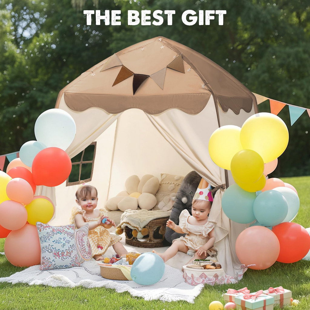 Kids Play Tent with Star Lights – Portable, Foldable Dome Teepee for Indoor & Outdoor Play