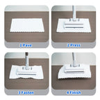 Disposable Mop, Hands-Free Floor Mop with Clamp, Dry Wet Use Dust Mop for Hardwood & Tile