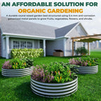 Galvanized Raised Garden Bed – Round Metal Planter Box for Vegetables, Flowers & Fruits