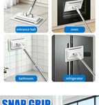 Disposable Mop, Hands-Free Floor Mop with Clamp, Dry Wet Use Dust Mop for Hardwood & Tile