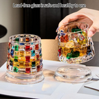 Rotating Crystal Whiskey Glass – Hand-Painted Star Base 🥃✨