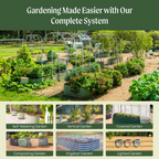 🍅Limited-time Summer Special Offer🍆2-Pack 12" Tall 4x2 ft Metal Raised Garden Beds – Oval Planter Box for Vegetables & Flowers