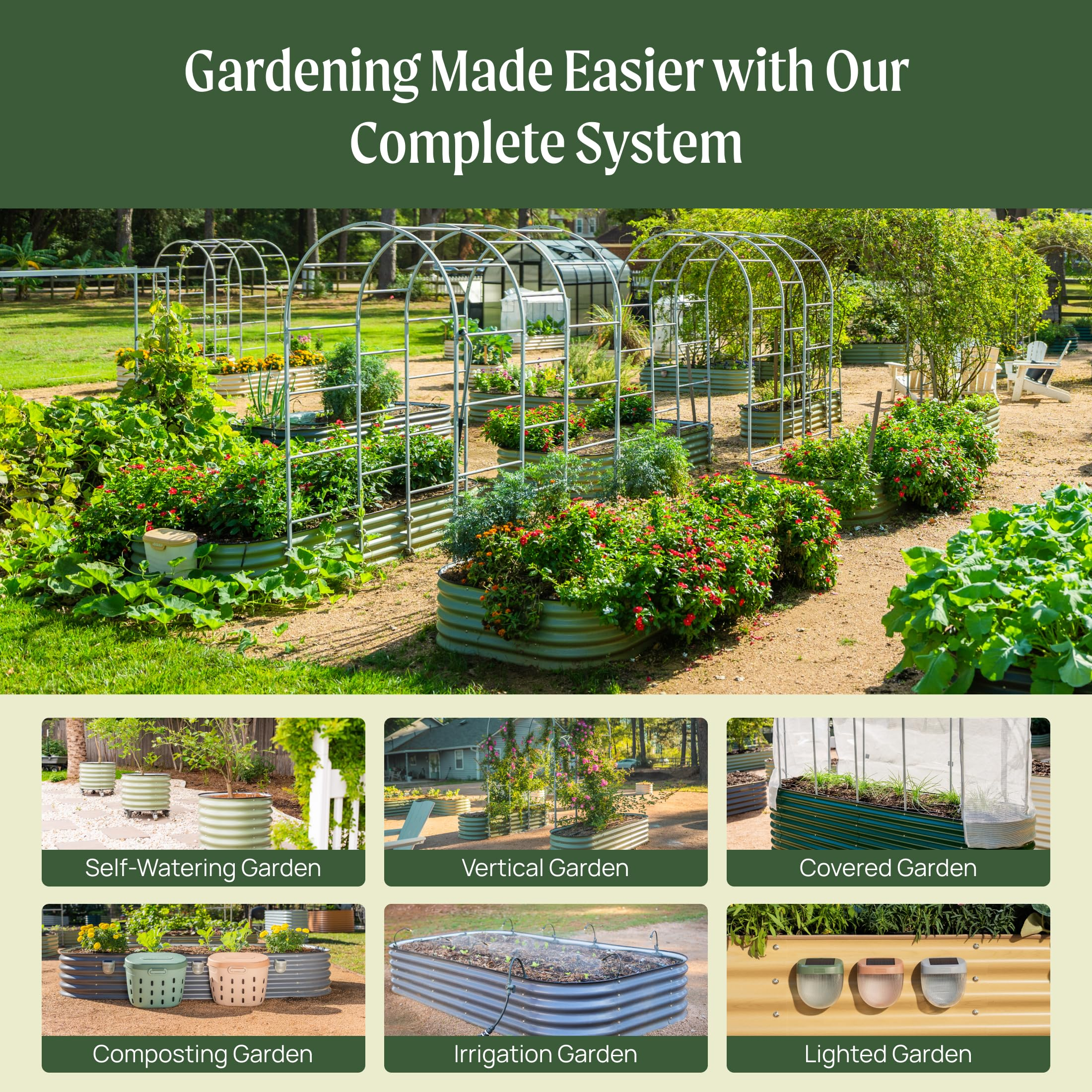 🍅Limited-time Summer Special Offer🍆2-Pack 12" Tall 4x2 ft Metal Raised Garden Beds – Oval Planter Box for Vegetables & Flowers