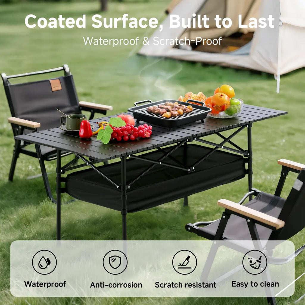 ⛰️Limited-time 50% discount⏰Foldable Height-Adjustable Camping Table with Storage Bag