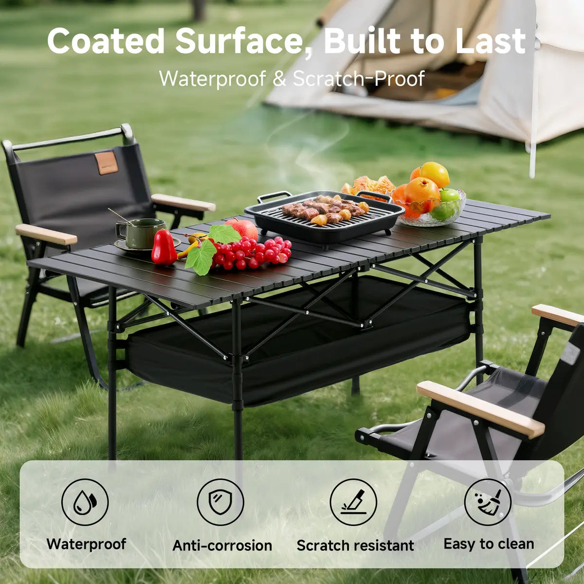 ⛰️Limited-time 50% discount⏰Foldable Height-Adjustable Camping Table with Storage Bag