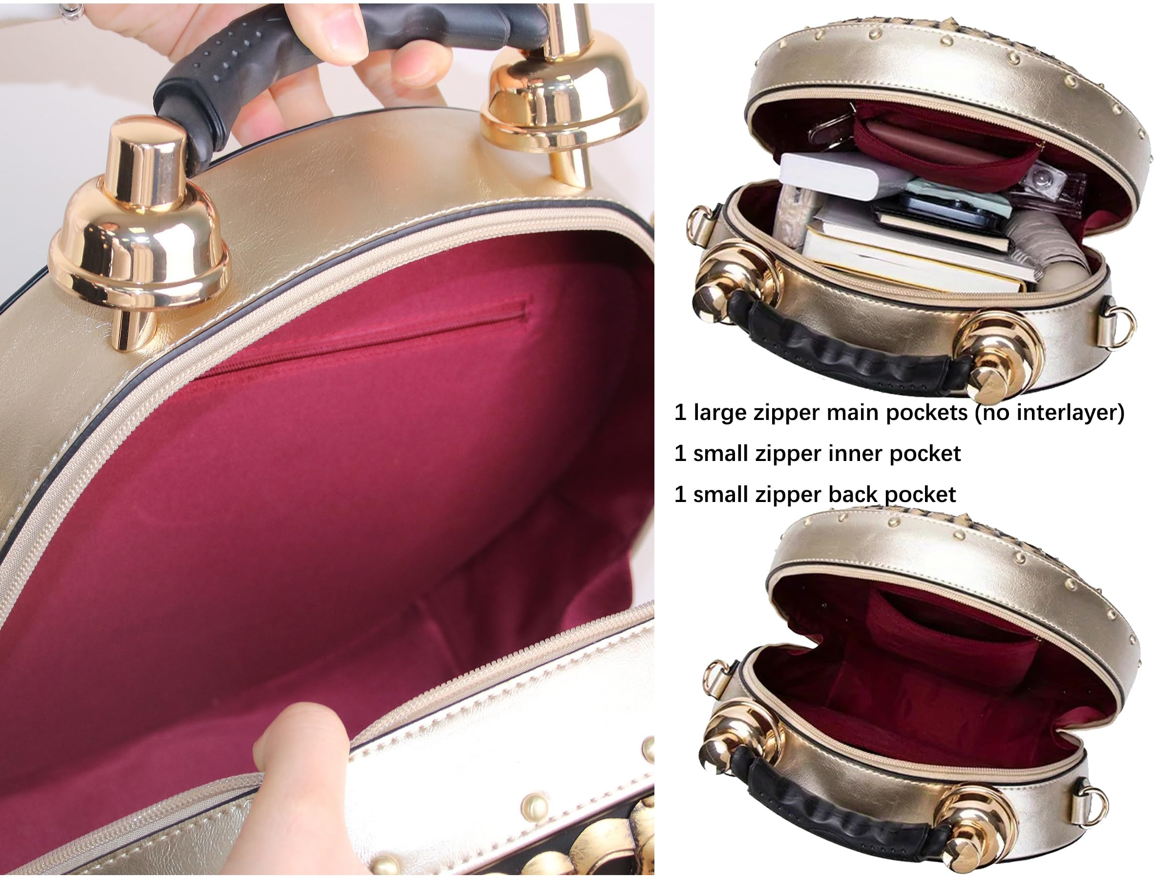 Steampunk Clock Crossbody Purse – Retro Vintage Shoulder Bag