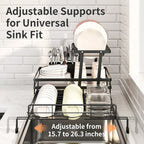 Foldable Dish Drying Rack with Pull‑Out Tray 🍽️🔄