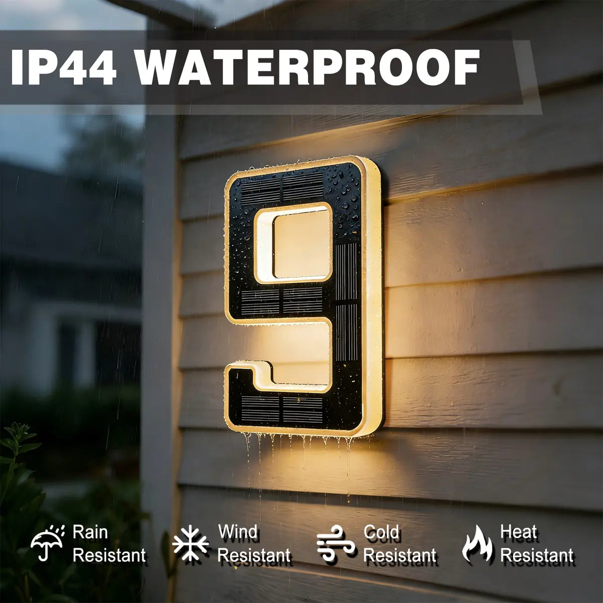 6.7" Solar‑Powered LED House Numbers – Waterproof, Self‑Illuminating 🏡✨