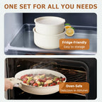 Summer Deal: 12-Piece Nonstick Pots & Pans Set with Detachable Handle - Induction, Oven & Dishwasher Safe