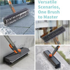 3-in-1 Heavy-Duty Floor Scrub Brush with Long Handle – for Shower, Pool, Deck, Patio & Kitchen