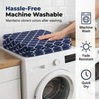 Stretch Patio Cushion Covers – Navy Trellis, Splash-Resistant 🛋️🌊
