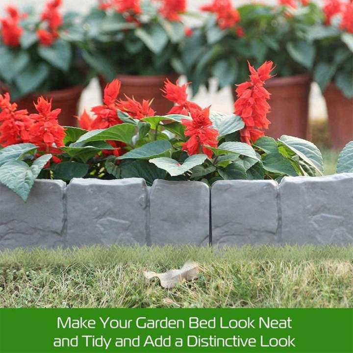 Imitation Stone Garden Edging – Flexible & Tool-Free 🌿🪨