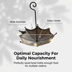 Umbrella Bird Feeder &Bath – Dual-Use Vintage Metal Design 🐦🌂