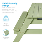 👶Children's Day gift👧Kids 3-in-1 Sand & Water Activity Table with Umbrella – Outdoor Convertible Picnic Table