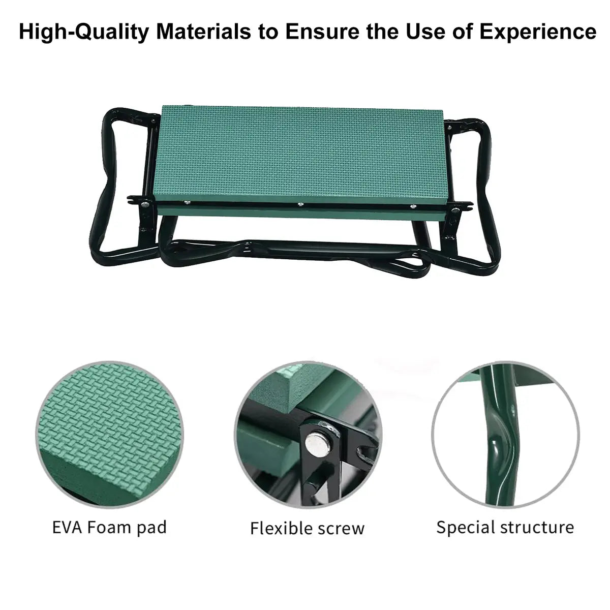 Garden Kneeler & Seat – EVA Foam Pad, Steel Frame, Tool Bags Included 🪴