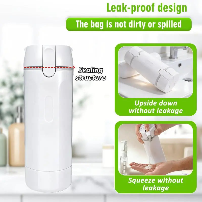 4-in-1 Travel Dispenser Bottle – Leak-Proof Silicone, Compact Toiletry Organizer