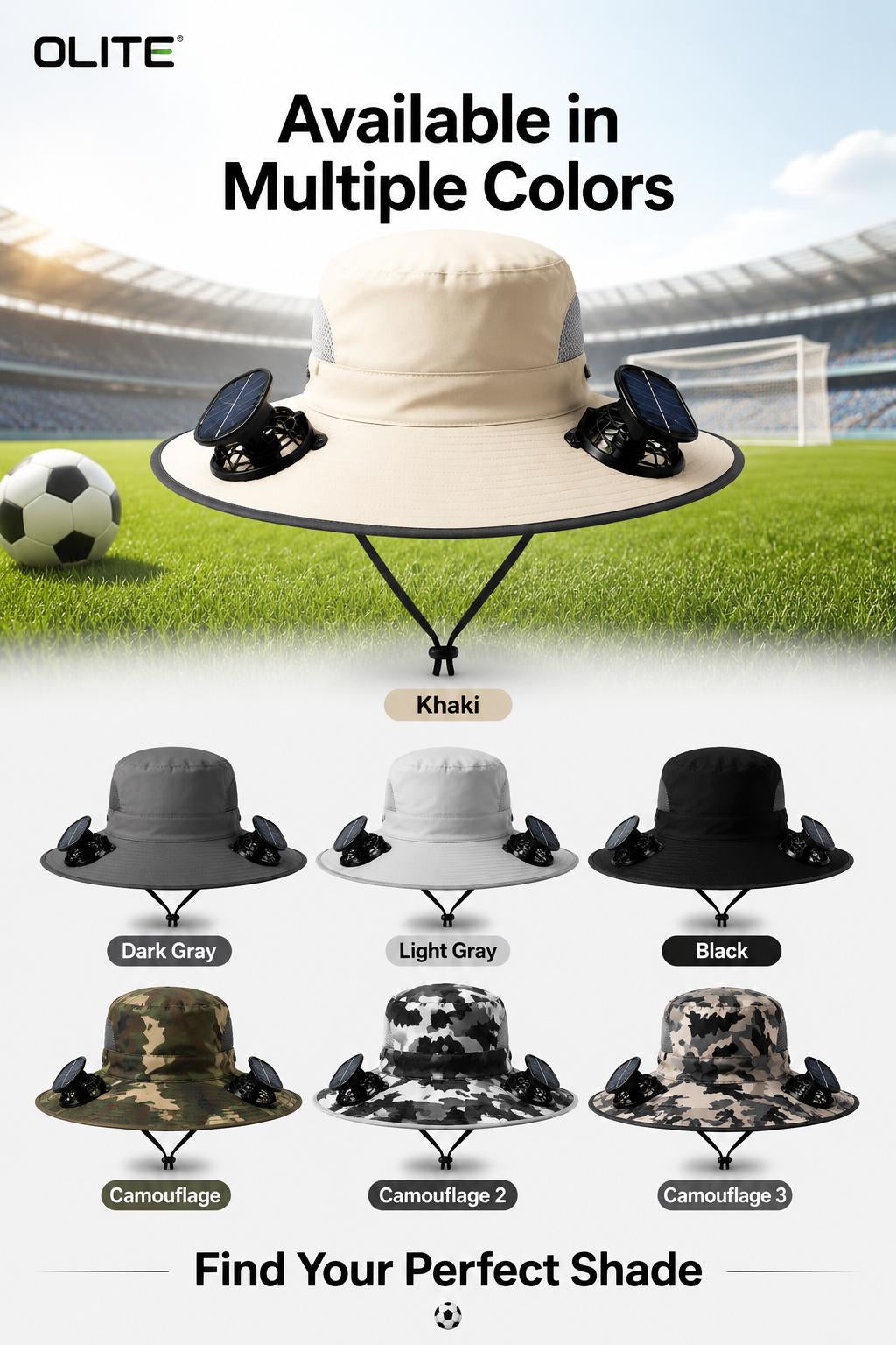 Solar Cooling Hat with Dual Fans – Wide Brim & USB Rechargeable 🌞🧢