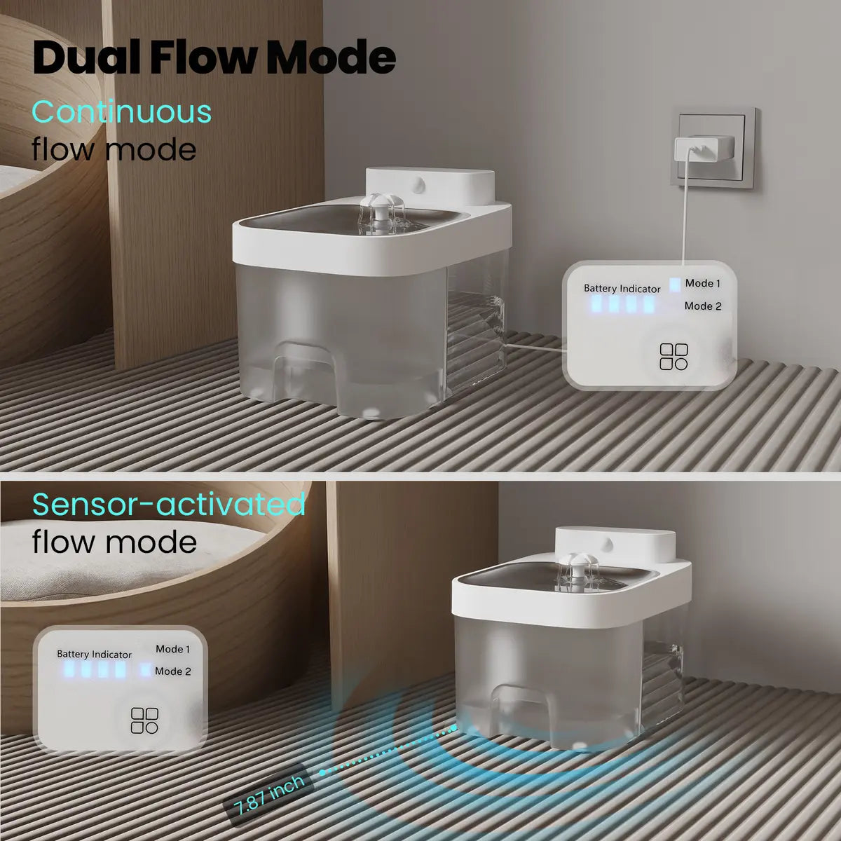 🐱🌺2026 Smart Cat Water Fountain with Wi-Fi APP Control & 5000mAh Battery
